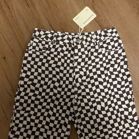 PEPPERMAYO Electric Avenue Pants - Warped Check - Size 6 - Picture 5 of 6